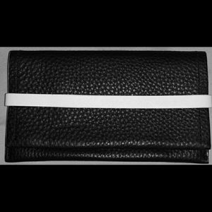 💕Vintage Old New Stock BNWT*COACH Edge Wallet*Cross Grain/Pebble Leather💕